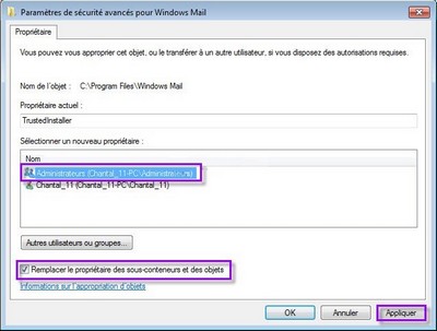 Sécurité Windows 7