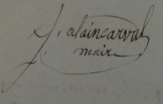 Signature de Jean Alain LE CARVAL